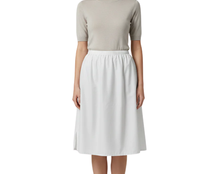 UNIQLO White A-Line Slip Skirt