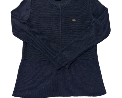 U.S. Polo Assn. Navy Blue Textured Knit Crewneck Sweater
