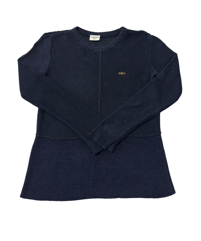 U.S. Polo Assn. Navy Blue Textured Knit Crewneck Sweater