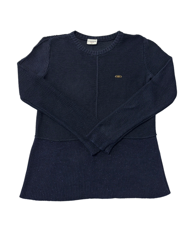 U.S. Polo Assn. Navy Blue Textured Knit Crewneck Sweater
