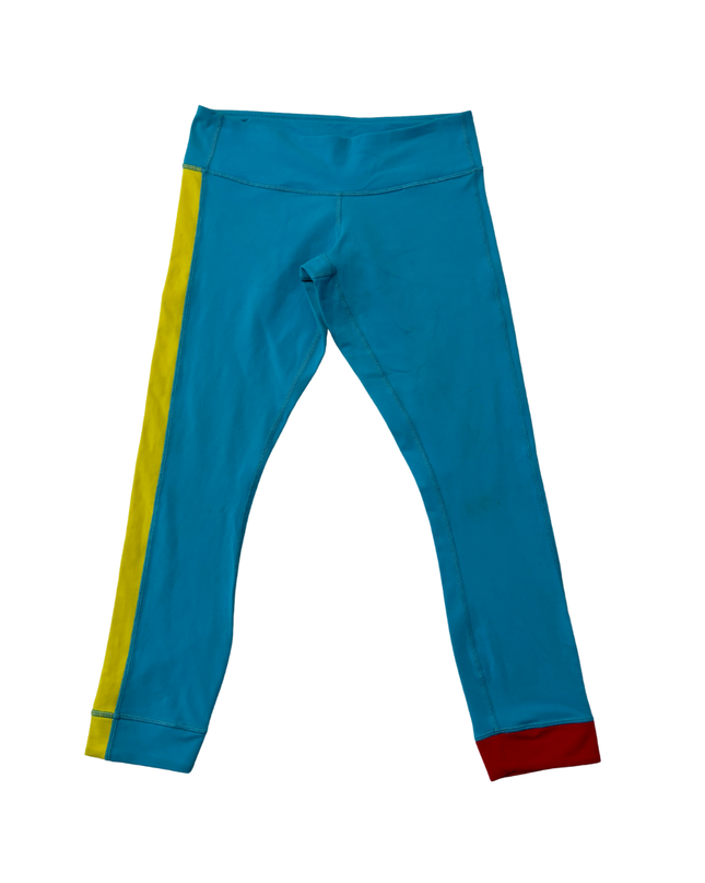 Lululemon Sportswear Blue Cropped Colorblock Leggings