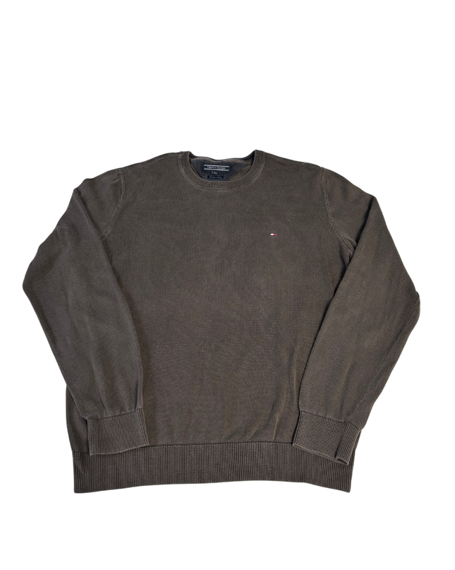 Tommy Hilfiger Brown Premium Cotton Crewneck Sweater