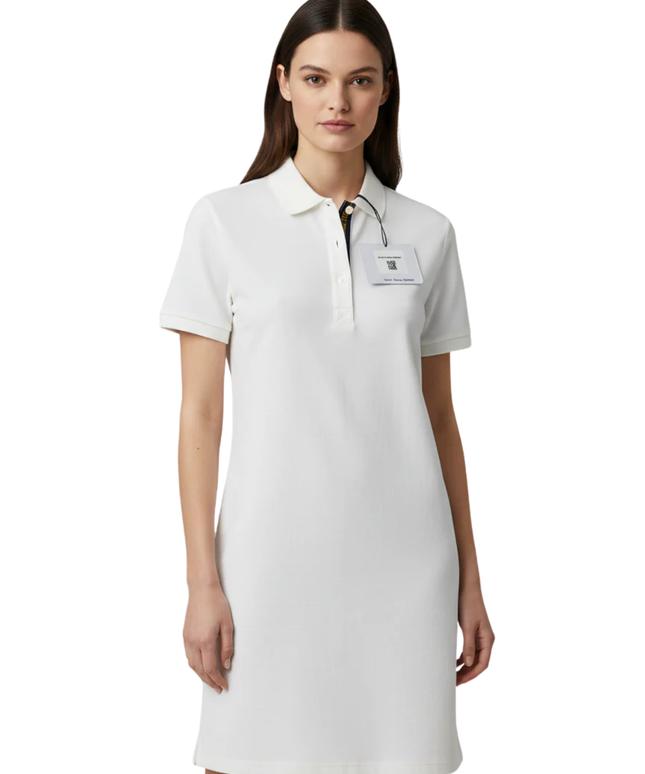 Polo Ralph Lauren White Polo Dress with Pleated Hem