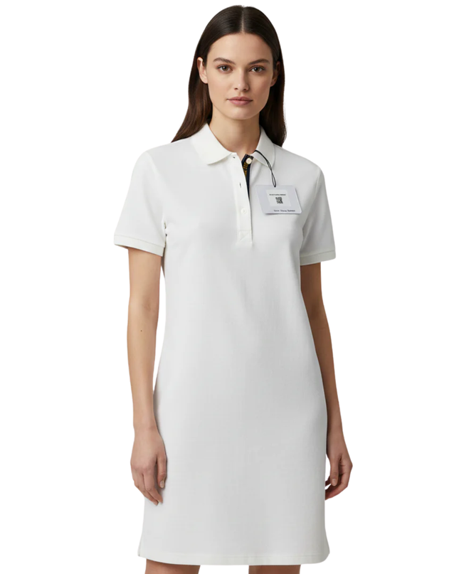 Polo Ralph Lauren White Polo Dress with Pleated Hem