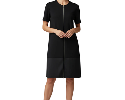 Zara Trafaluc Black Zip-Front Mini Dress
