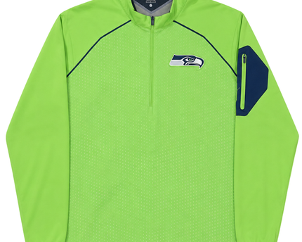 Nike Green Seattle Seahawks NFL Onfield Apparel Quarter-Zip Jacket