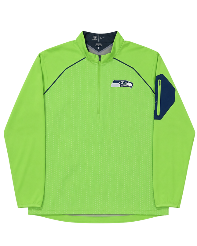 Nike Green Seattle Seahawks NFL Onfield Apparel Quarter-Zip Jacket