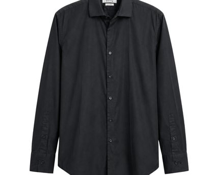 DKNY Black Slim Fit Natural Stretch Button-Down Shirt