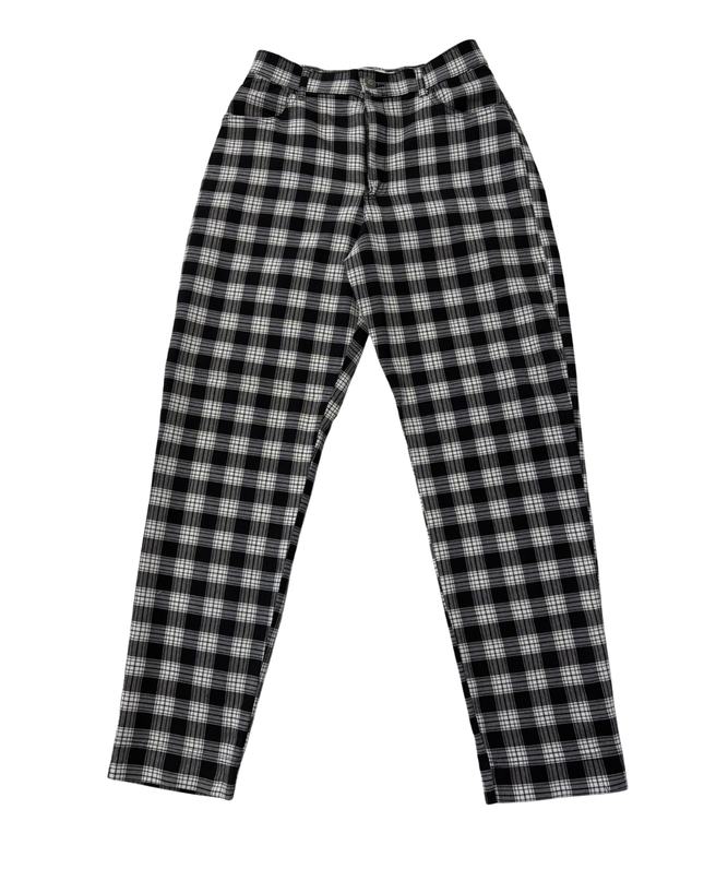 Hollister Black & White Plaid Ultra High-Rise Advanced Stretch Pants