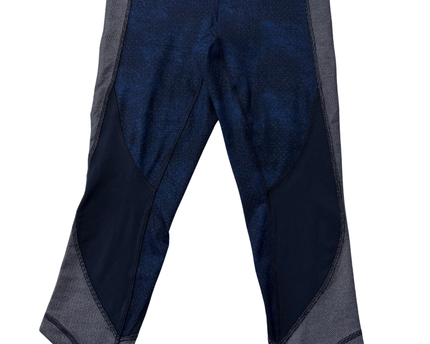 Lululemon Navy Blue/Grey Paneled Performance Cropped Leggings