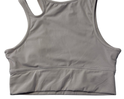 FILA Mauve Asymmetric Cut-Out High-Neck Sports Top