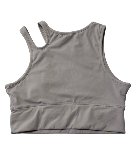 FILA Mauve Asymmetric Cut-Out High-Neck Sports Top