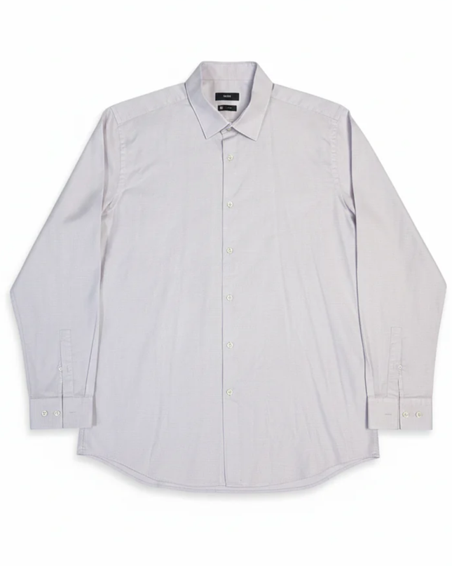 Hugo Boss Lavender Micro Check Long Sleeve Shirt