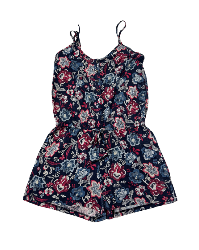 Aéropostale Navy Blue Floral Print Romper