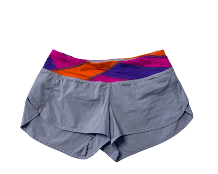 Lululemon Grey Multi-Color Waistband Performance Sports Shorts