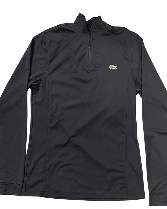 Lacoste Sport Black Quarter-Zip Long-Sleeve Performance Sports Upper