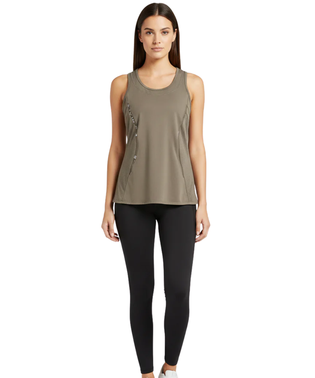 Adidas by Stella McCartney Taupe Athletic Tank Top