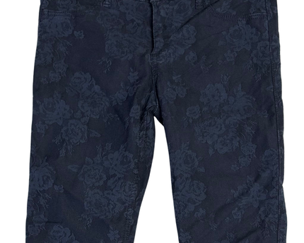 Abercrombie & Fitch Navy Blue Floral Skinny Jeans