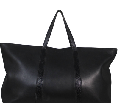 Coach Black Leather Tote Bag