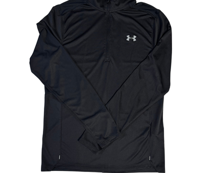Under Armour Black Fitted Quarter-Zip Long Sleeve Performance Sports Top