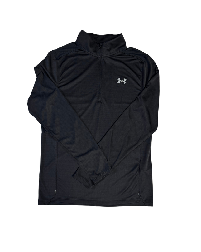 Under Armour Black Fitted Quarter-Zip Long Sleeve Performance Sports Top