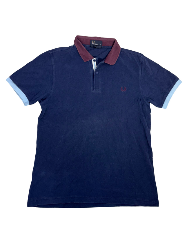 Fred Perry Slim Fit Navy Blue Polo - S
