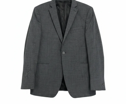 T.M. Lewin Gray Power Stretch Skinny Fit Wool Blend Blazer