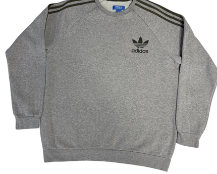 Adidas Grey Trefoil Crewneck Sweatshirt
