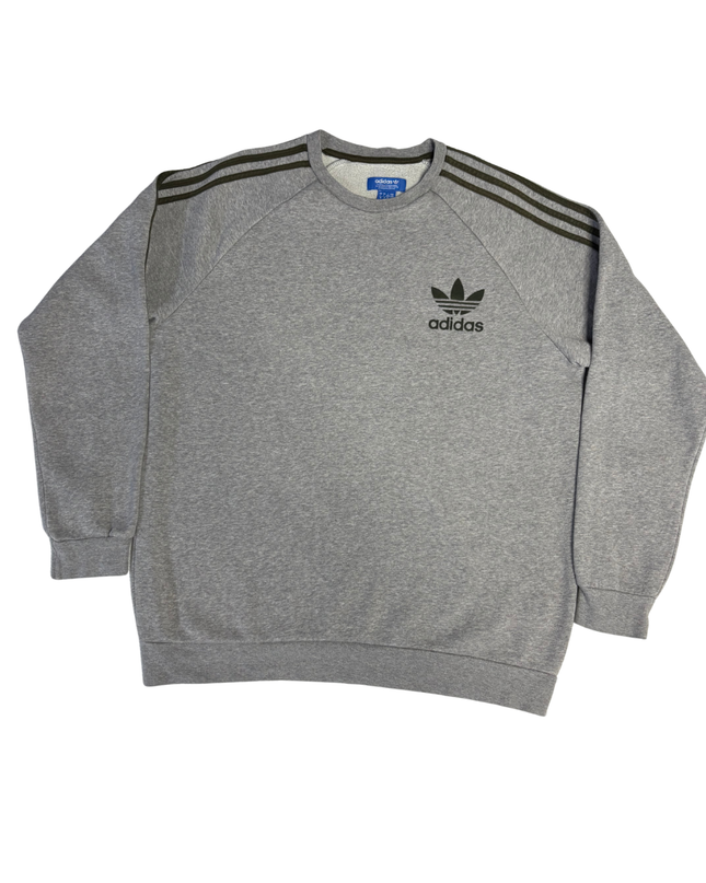 Adidas Grey Trefoil Crewneck Sweatshirt