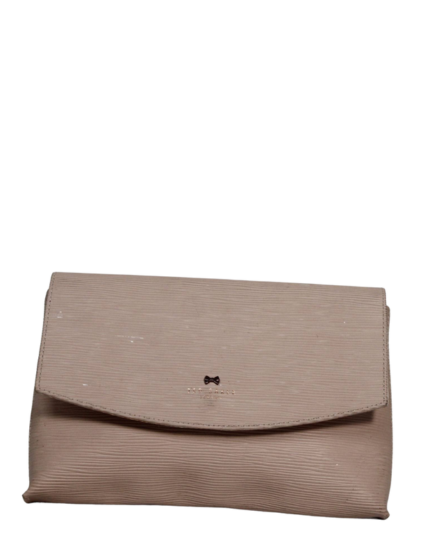 Ted Baker Taupe Textured Envelope Clutch Bag