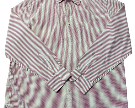 Blue Harbour Pink/White Luxury Cotton Silk Striped Shirt