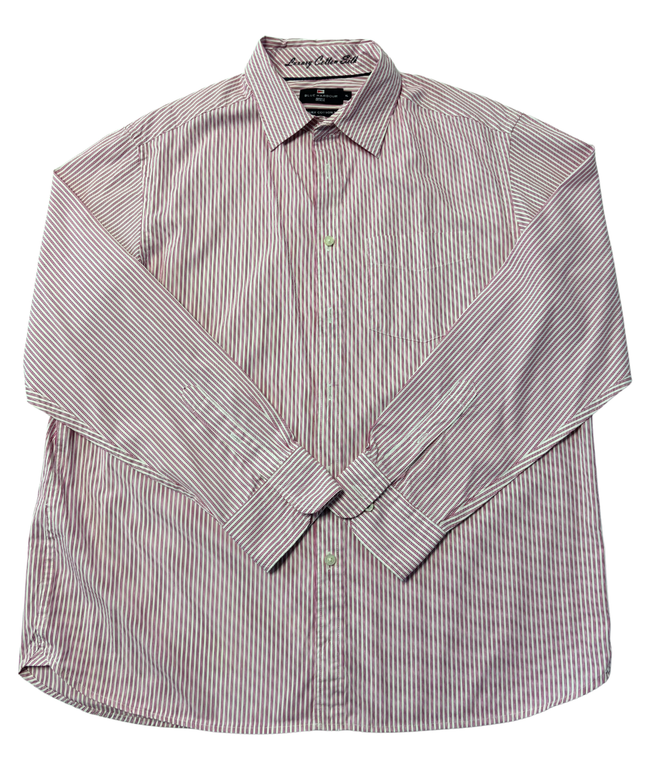 Blue Harbour Pink/White Luxury Cotton Silk Striped Shirt