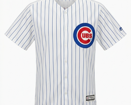 Majestic White Chicago Cubs Kris Bryant #17 Pinstripe Baseball Jersey