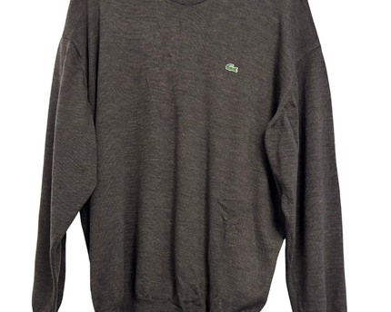 Lacoste Brown Crewneck Knit Sweater