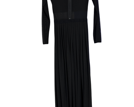 Ecote Black Sheer Mesh Long Sleeve Maxi Dress