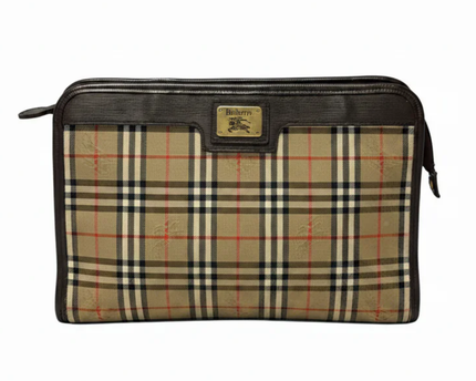 Vintage Burberrys Beige Check Cardholder Set