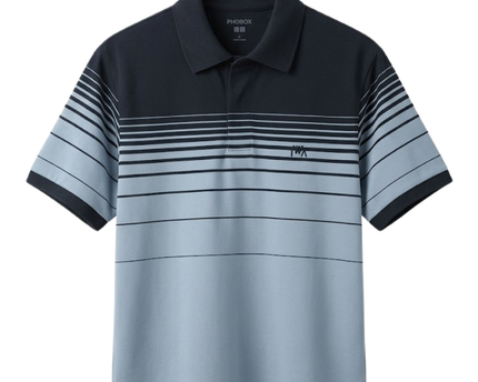 Uniqlo x JW Anderson Navy and Light Blue Gradient Stripe Polo Shirt