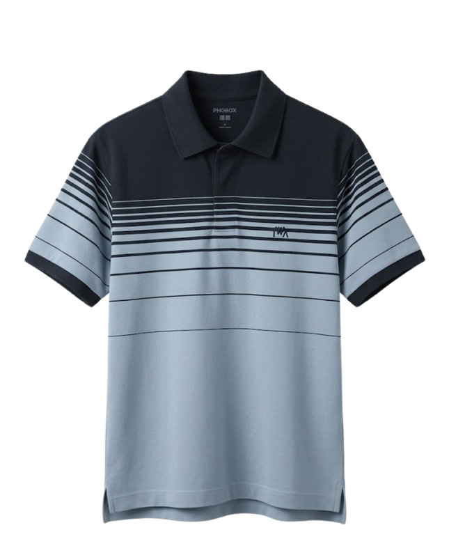 Uniqlo x JW Anderson Navy and Light Blue Gradient Stripe Polo Shirt