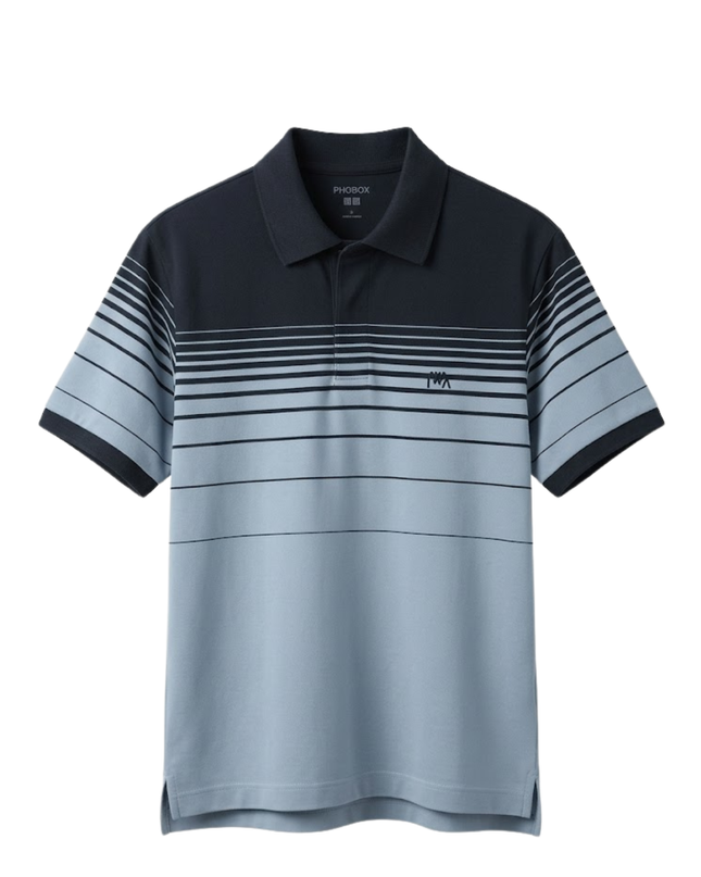 Uniqlo x JW Anderson Navy and Light Blue Gradient Stripe Polo Shirt