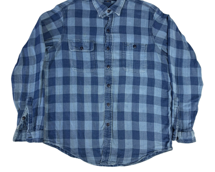 Polo Ralph Lauren Blue Indigo Buffalo Check Button-Down Shirt