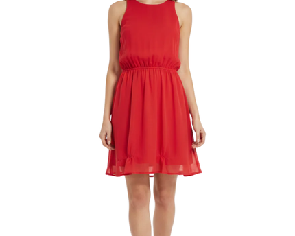 Guess Red Sleeveless Chiffon Mini Dress