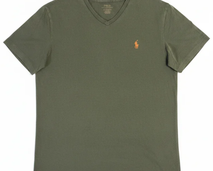 Polo Ralph Lauren Olive Polo Player V-Neck T-Shirt