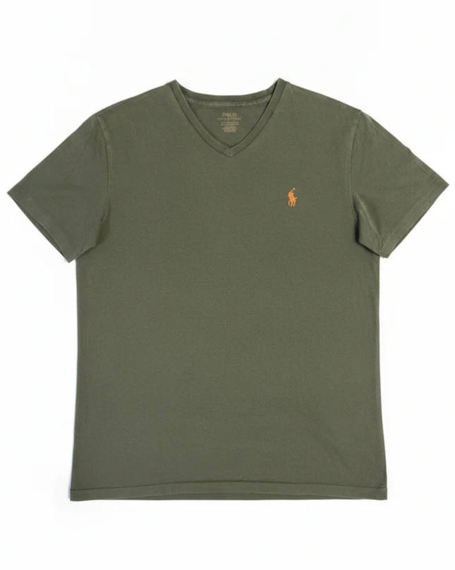 Polo Ralph Lauren Olive Polo Player V-Neck T-Shirt