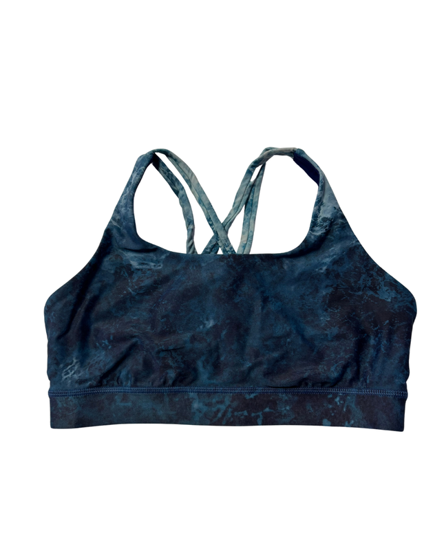Lululemon Blue Marble Energy Strappy Sports Bra