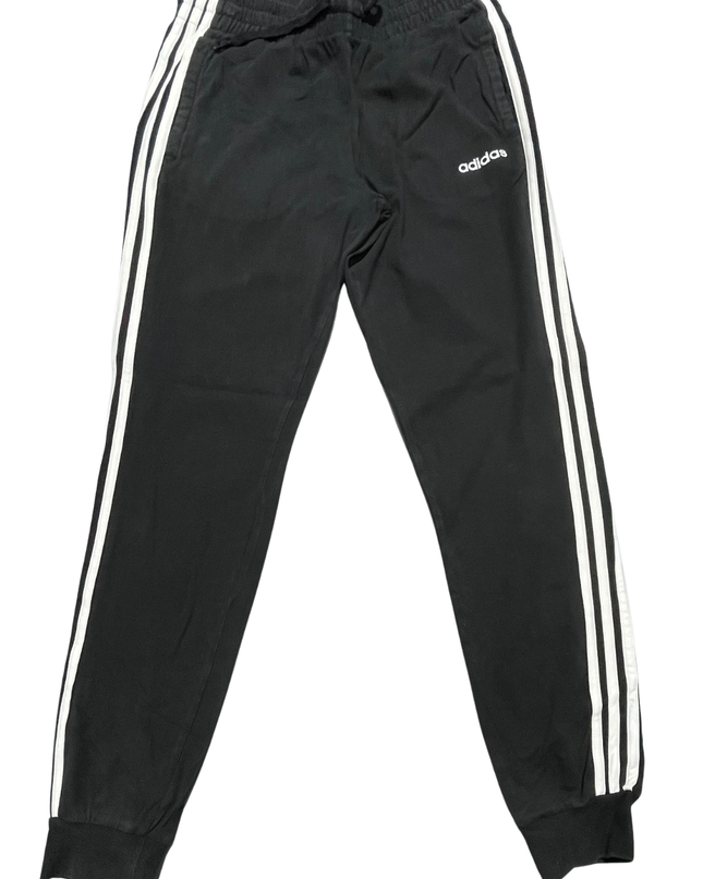 Adidas Black 3-Stripe Cuffed Joggers