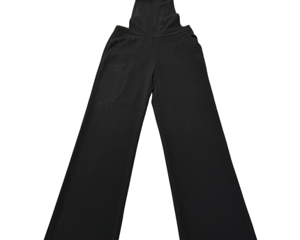 River Island Black Wide-Leg Dungaree Jumpsuit