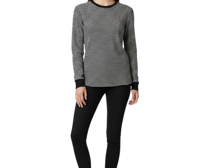 Lauren Ralph Lauren Black/White Striped Rib-Knit Sweater