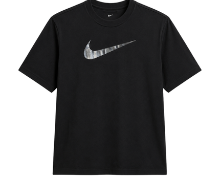 Nike Black Graphic Swoosh Dri-FIT Loose Fit T-Shirt