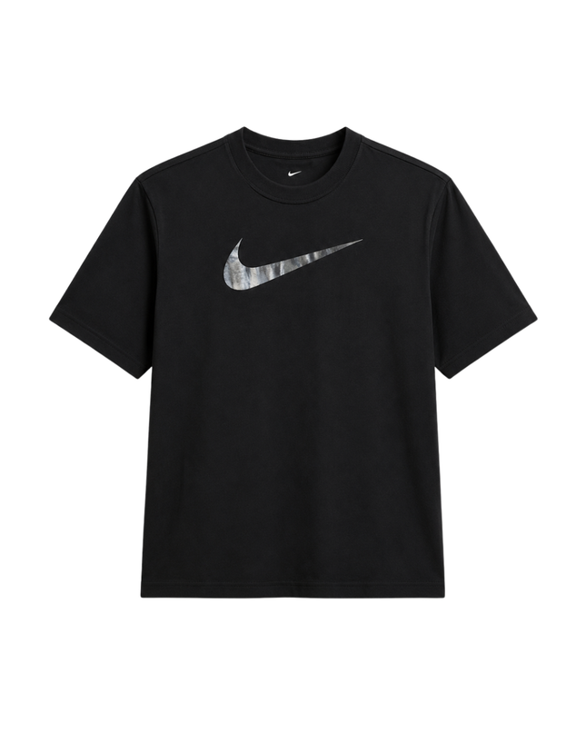 Nike Black Graphic Swoosh Dri-FIT Loose Fit T-Shirt