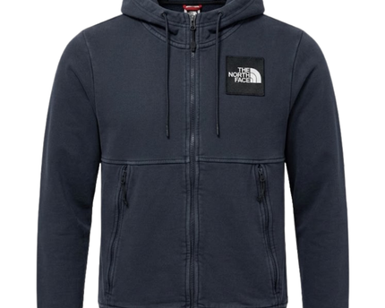 The North Face Navy Zip-Up Cotton Hoodie
